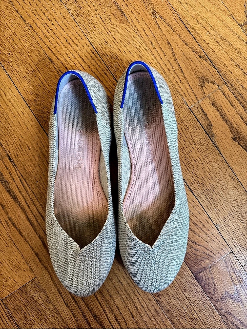 Rothy's The Daily Flat Round-Toe in Gold Glitter